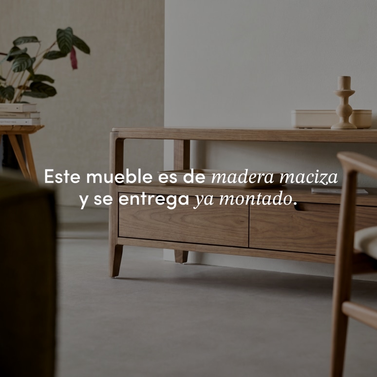 Arto - Mueble de TV de nogal macizo 100 cm