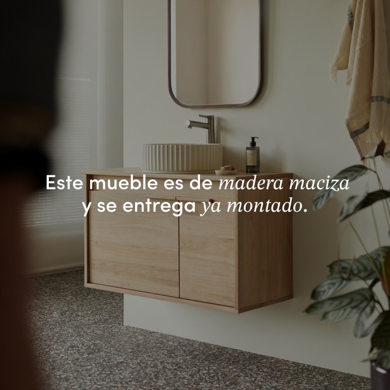 Néo - Mueble de baño de caucho macizo 90 cm