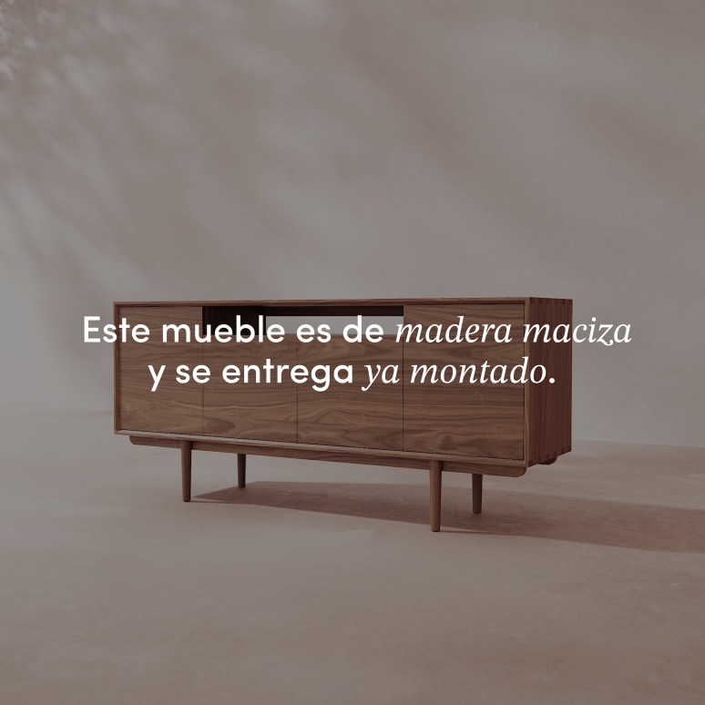 Elllie - Aparador de nogal macizo 180 cm