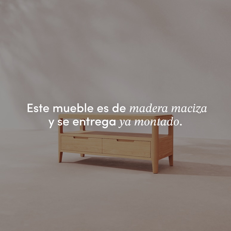 Arto - Mueble de TV de roble macizo 100 cm