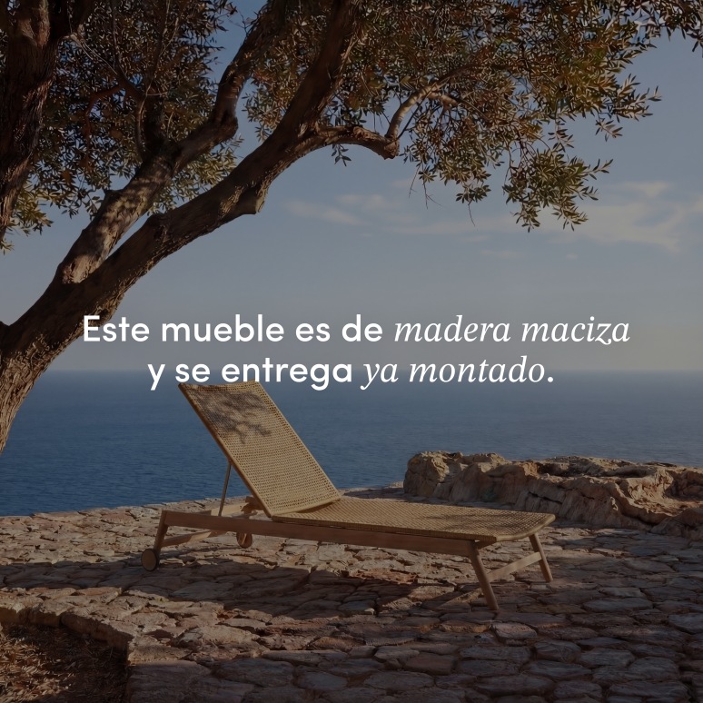 Sam - Tumbona de jardín en acacia maciza y rejilla