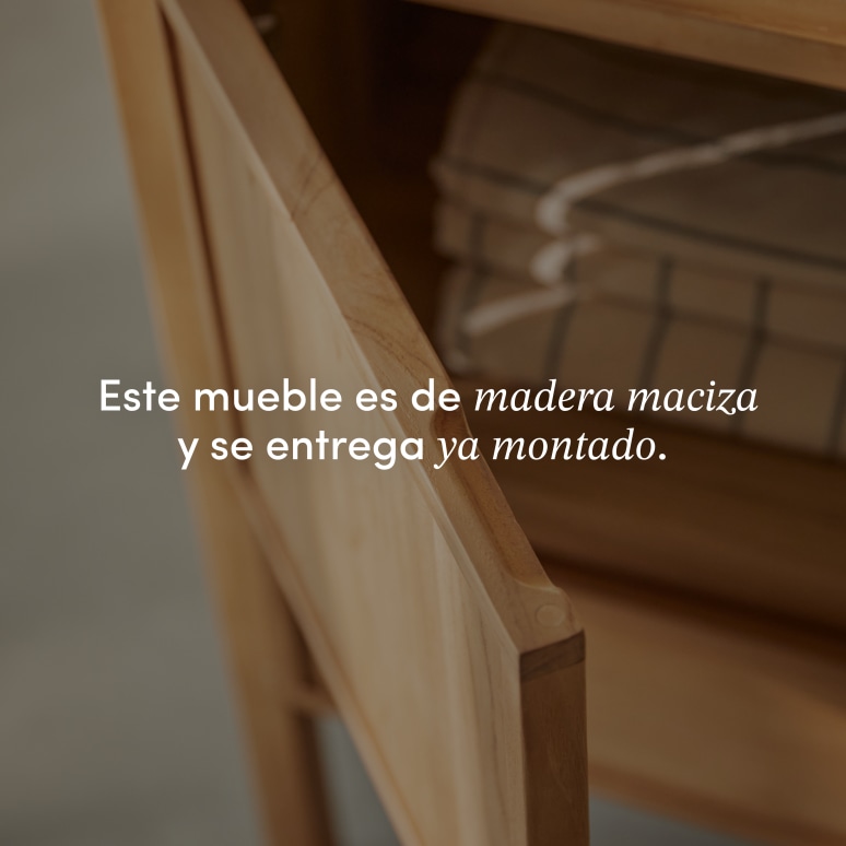 Jane - Mueble para lavabo de teca maciza de 80 cm