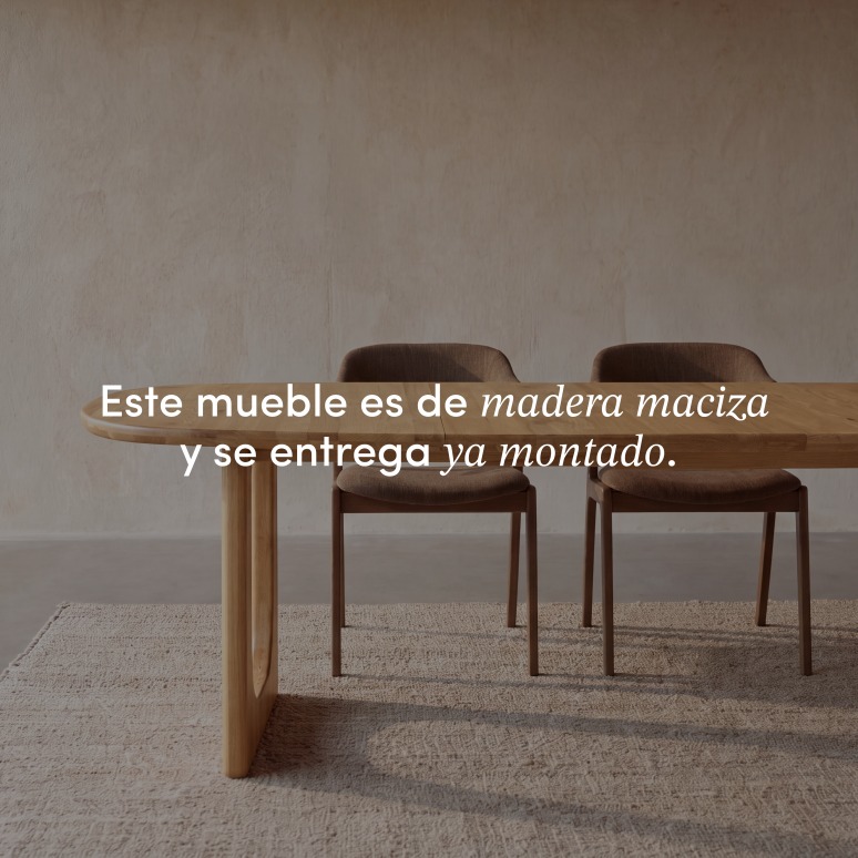 Mattia - Mesa extensible de roble macizo 6-8 pers
