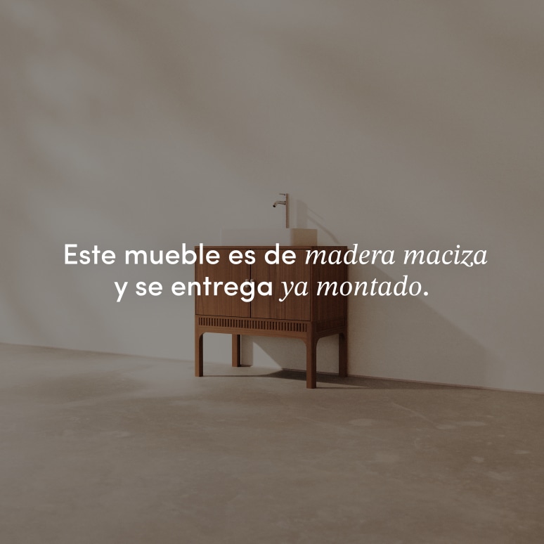 Pippa - Mueble de baño de acacia maciza 80 cm