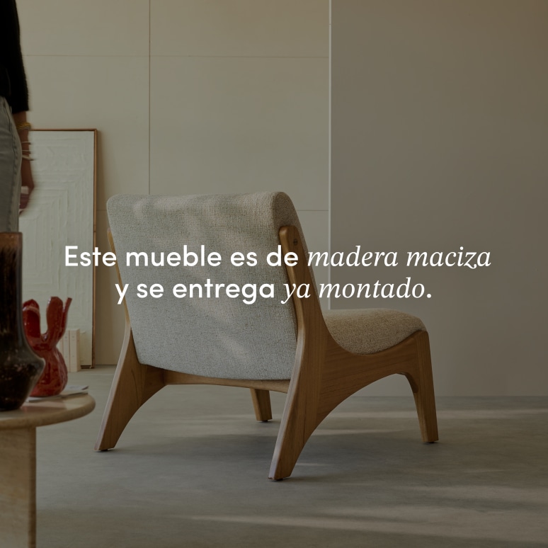 Fernand - Sillón de mindi macizo y tela
