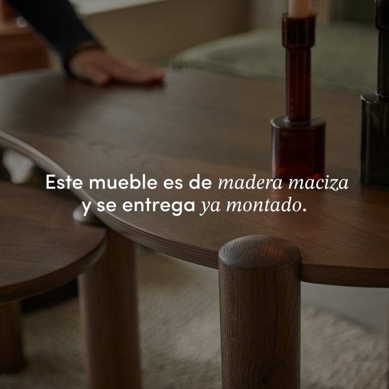 Nora - Mesa de centro de roble macizo, versión baja