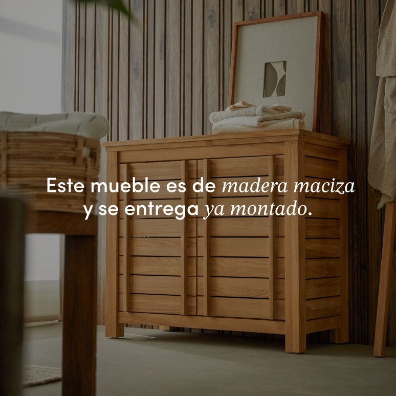 Rose - Mueble de almacenaje de teca maciza 90 cm