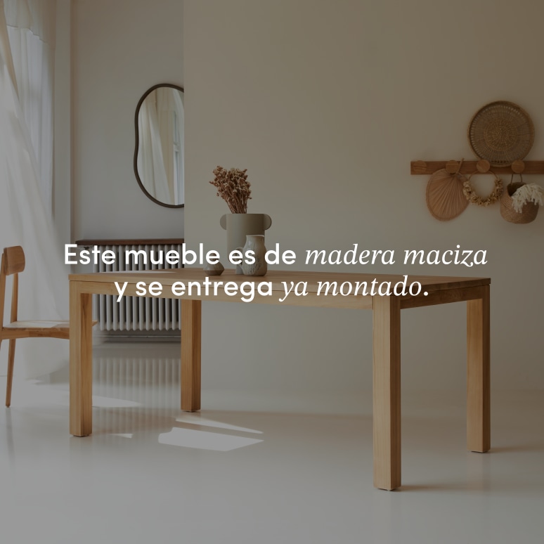 Eden - Mesa de teca maciza para 6/8 personas