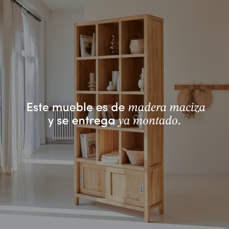 Coffee Tek - Biblioteca de teca maciza