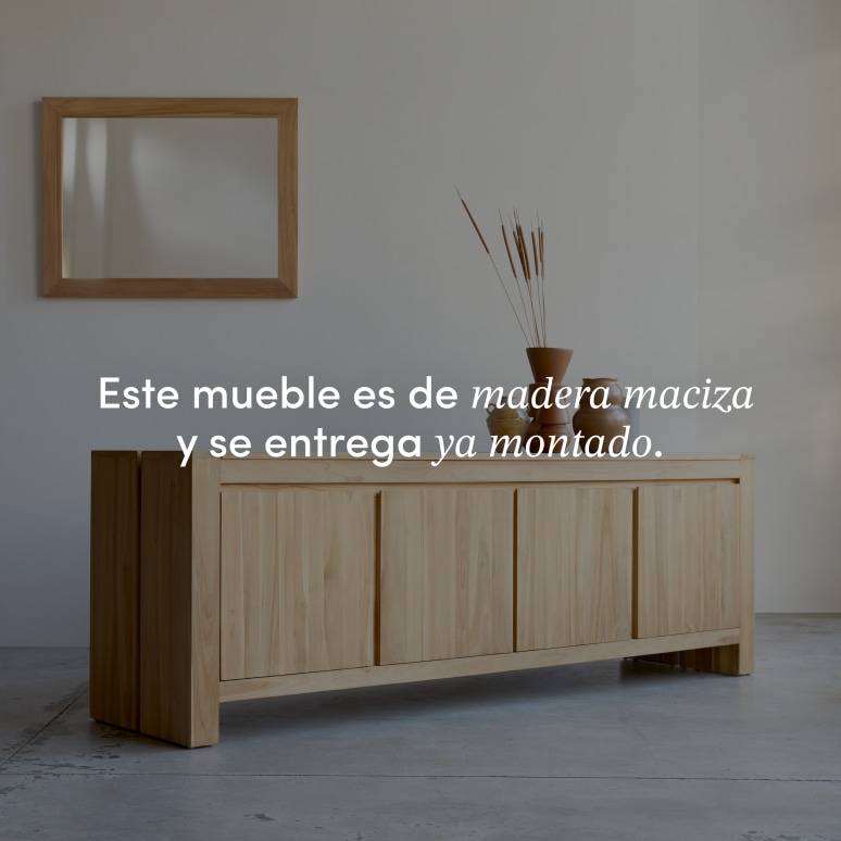 Eden - Aparador de teca maciza de 210 cm