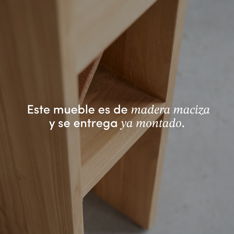 Eden - Mesita de noche de teca maciza