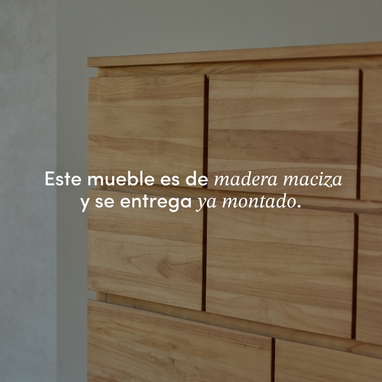 Milano - Cómoda de teca maciza