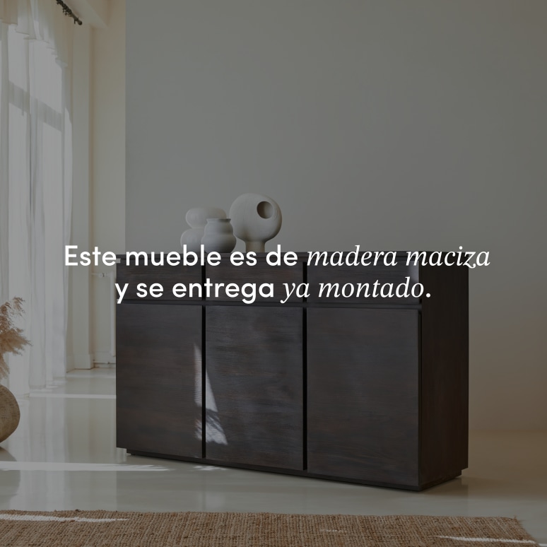 Eva - Aparador de caoba maciza de 150 cm