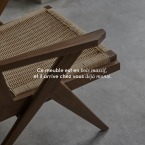 Tribute - Fauteuil bas en teck massif et tissage