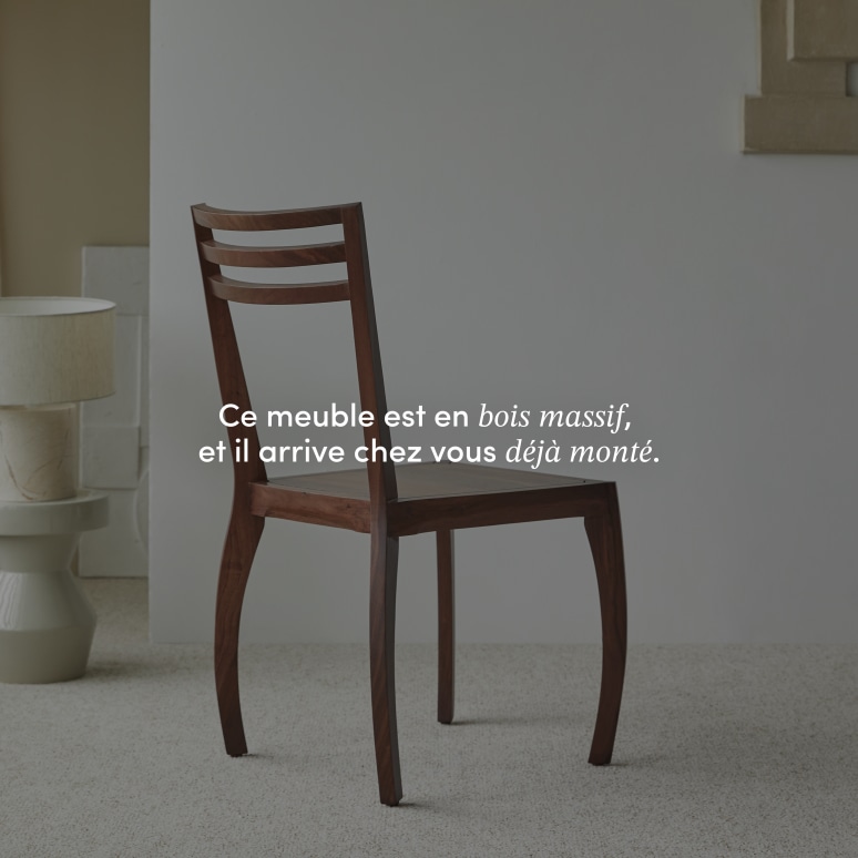 Luna - Chaise en palissandre massif