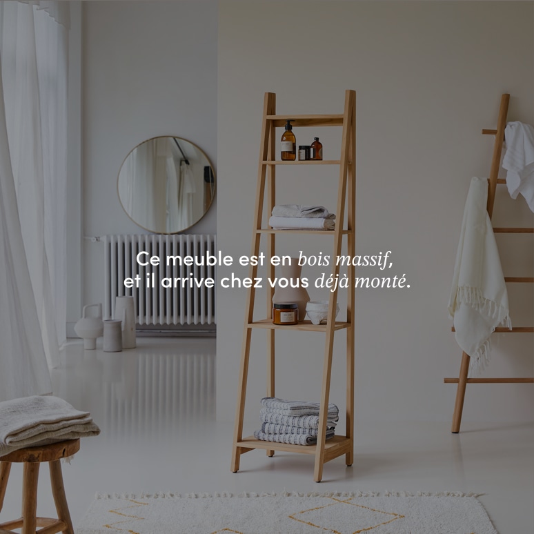 Bahya - Etagère en teck massif