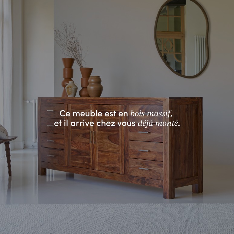 Mezzo - Buffet en palissandre massif 205 cm