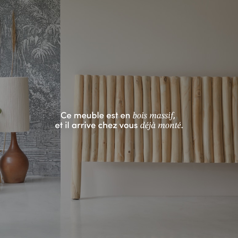River - Tête de lit en teck massif 180 cm