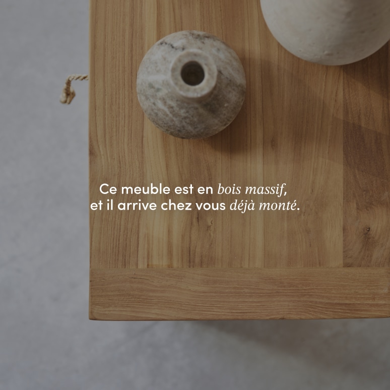 Minimalys - Chevet en teck massif