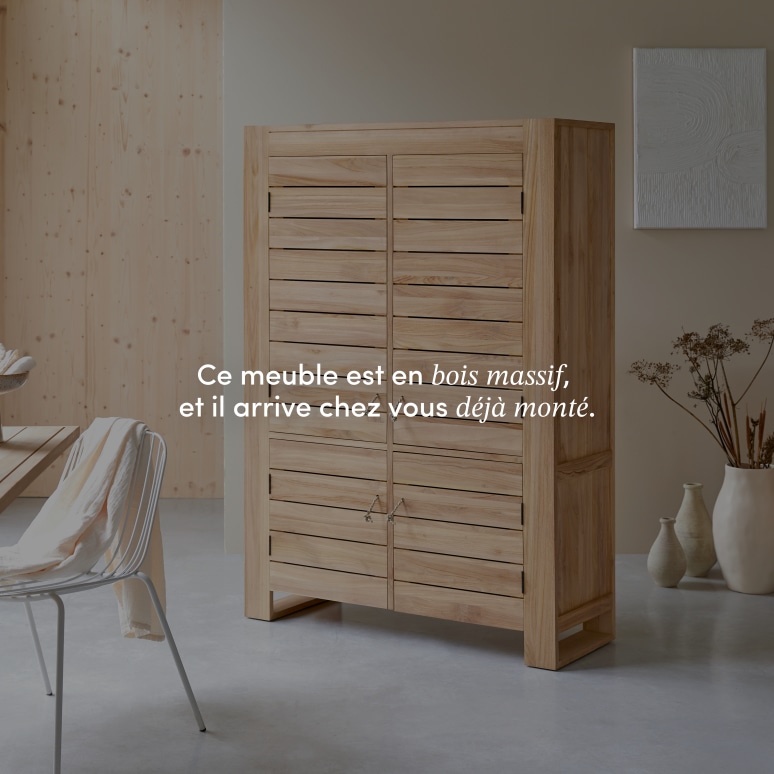 Minimalys - Bahut en teck massif 110 cm