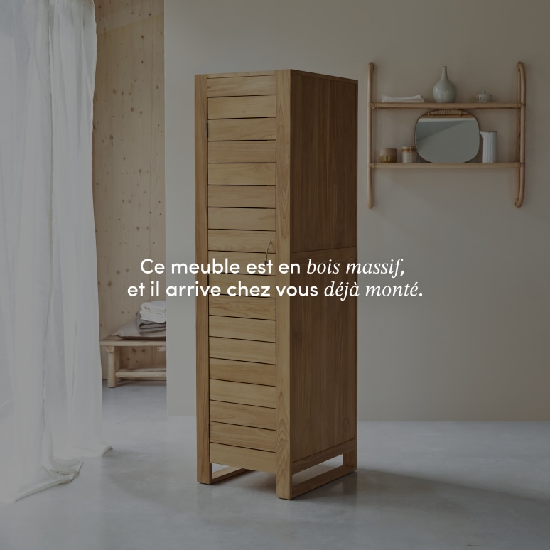 Minimalys - Colonne simple en teck massif