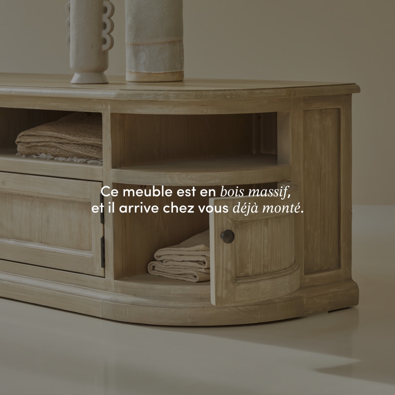 Celeste - Meuble TV en pin 180 cm