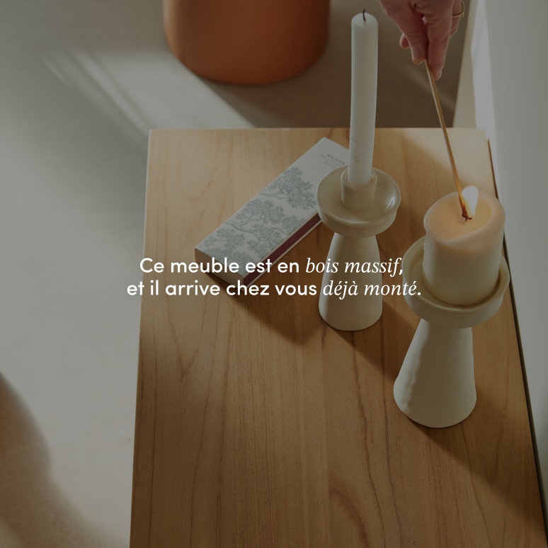 Basil - Meuble TV en teck massif 140 cm