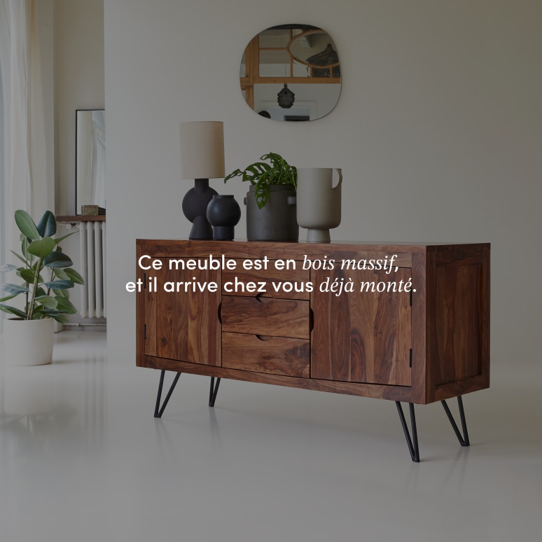 Bonnie - Buffet en palissandre massif 150 cm