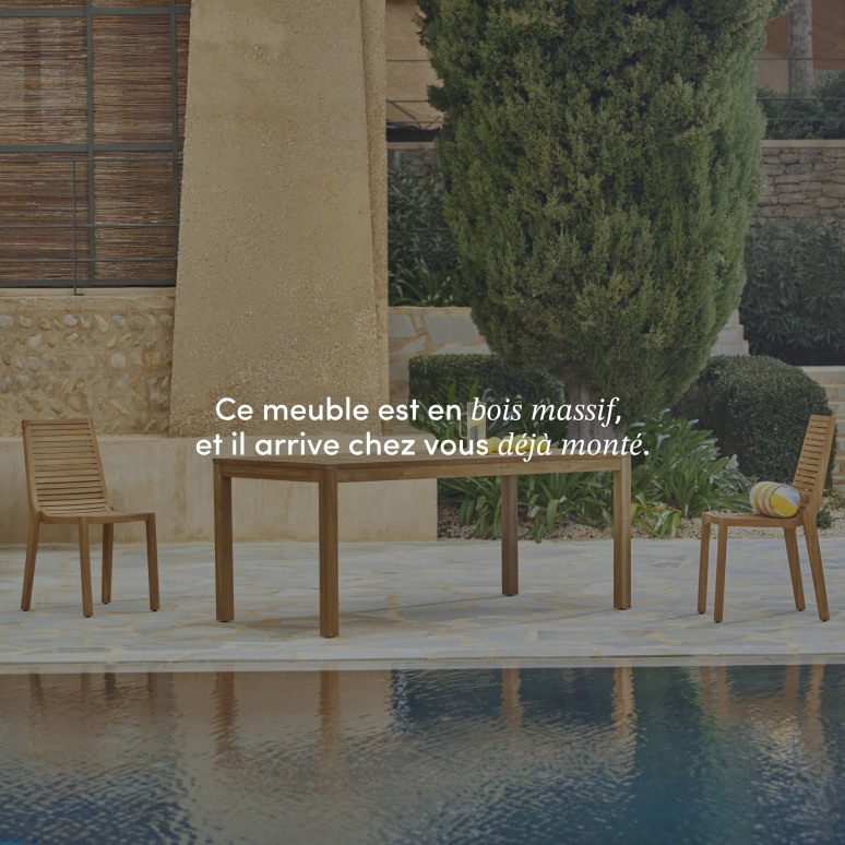 Teo - Table de jardin en teck massif 6/8 pers.