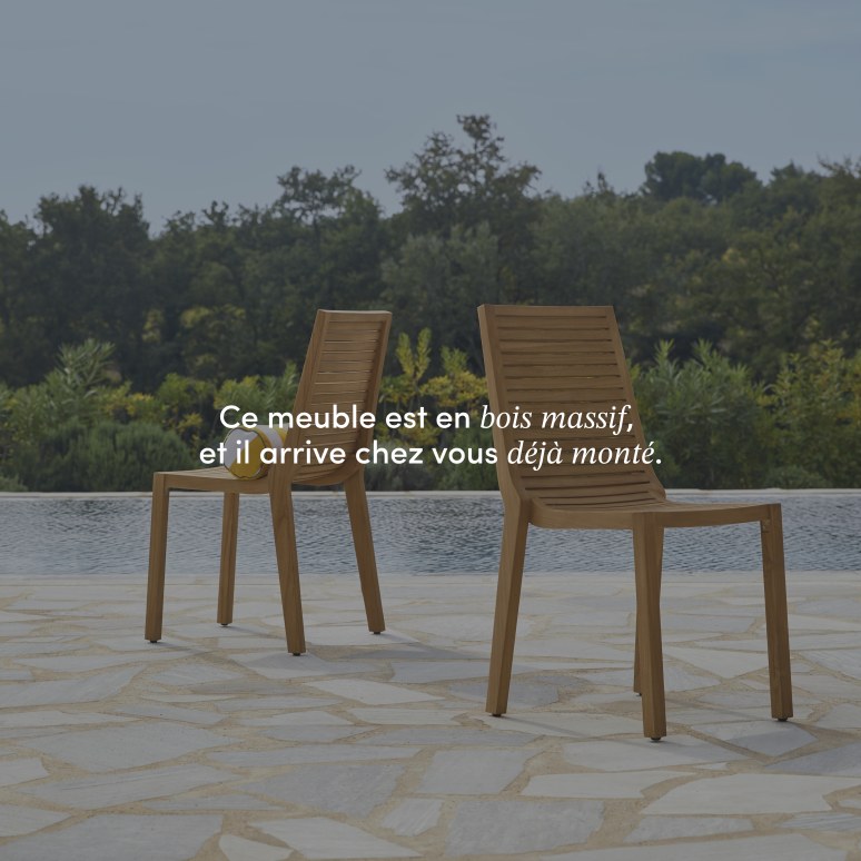 Teo - Chaise de jardin en teck massif