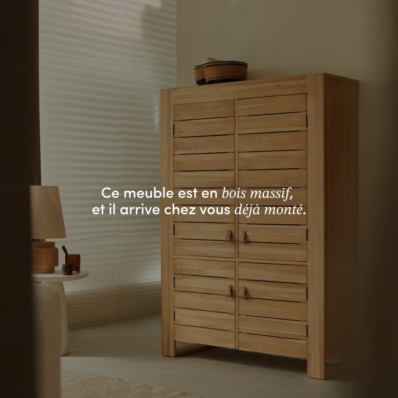 Minimalys - Armoire en teck massif