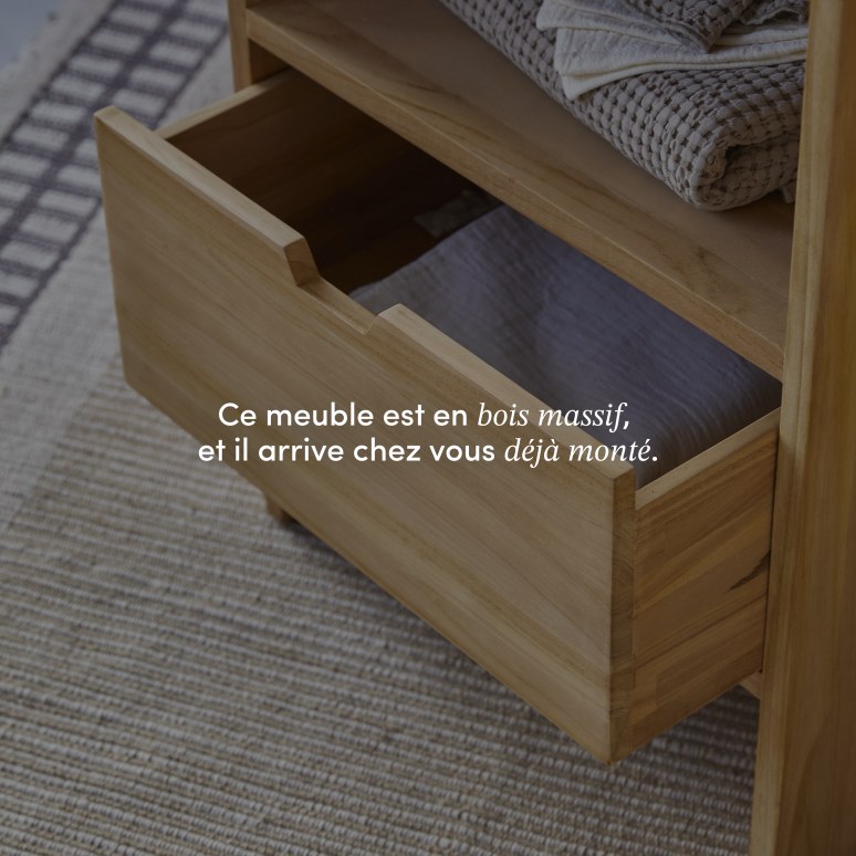 Kwarto - Meuble sous vasque en teck massif 60 cm