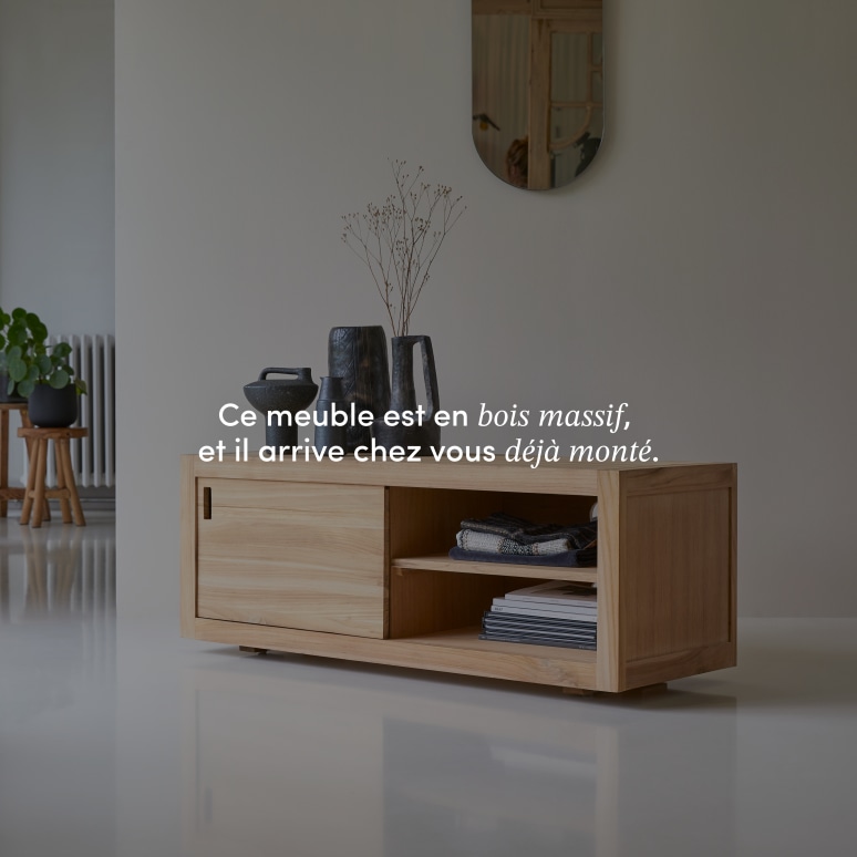 Adam - Meuble TV en teck 120 cm