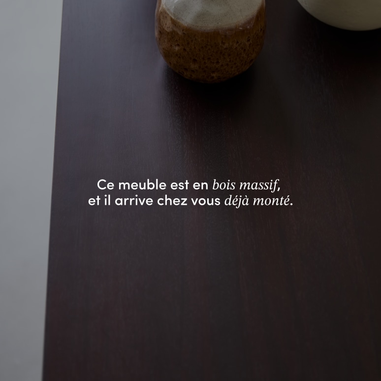 Frida - Buffet en acajou massif 205 cm