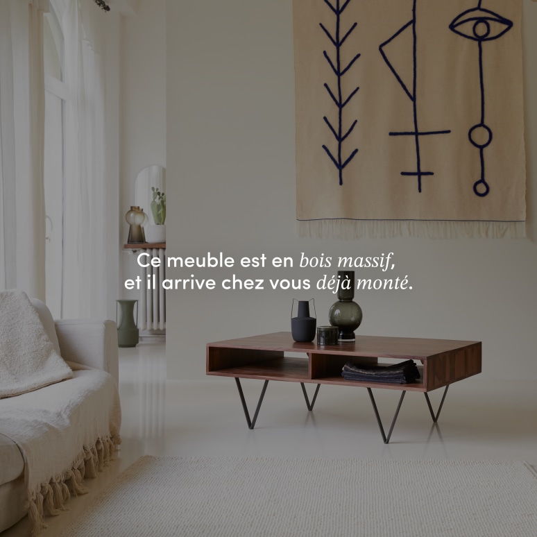 Metric - Table basse en palissandre massif