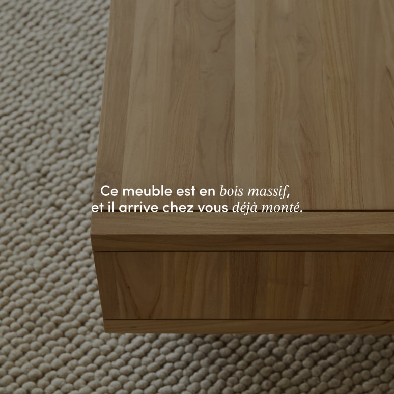 Jonàk - Table basse en teck massif