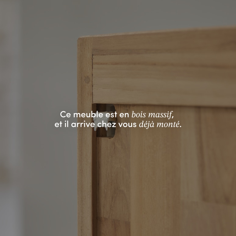 Soho - Elément haut en teck massif