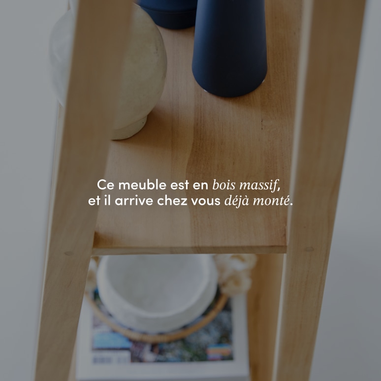 Bahya - Bibliothèque en teck massif