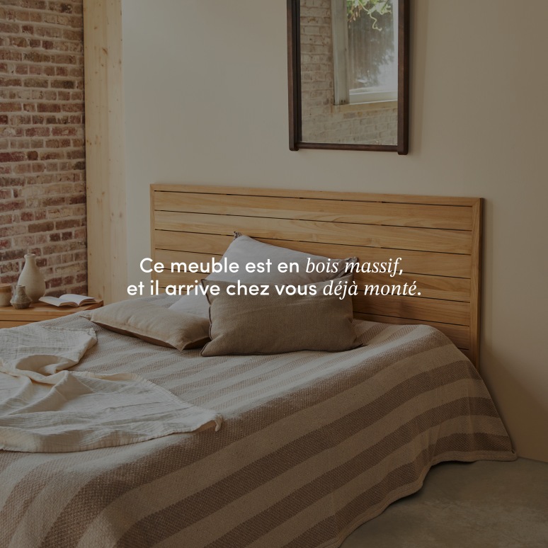 Minimalys - Tête de lit en teck massif 165 cm