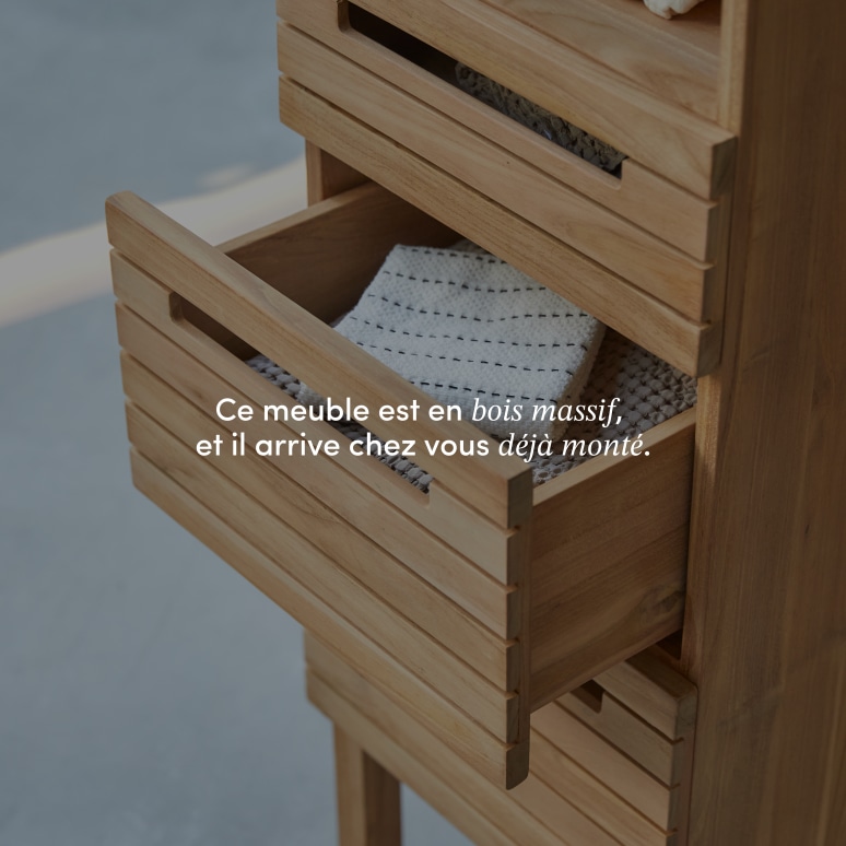 Slats - Colonne en teck massif