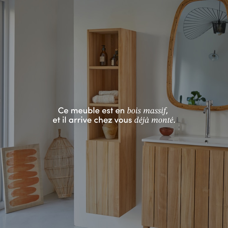 Jill - Colonne en teck massif