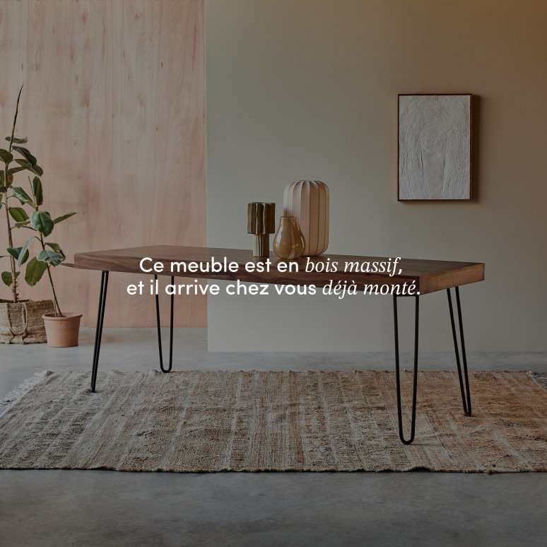 Helga - Table en palissandre massif 6-8 pers.