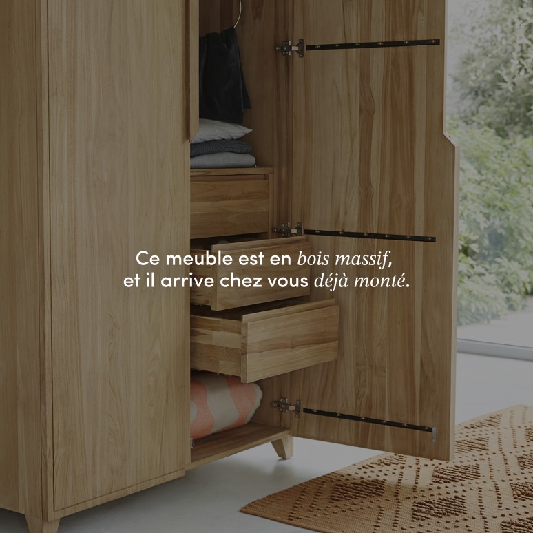 Greta - Armoire en teck massif