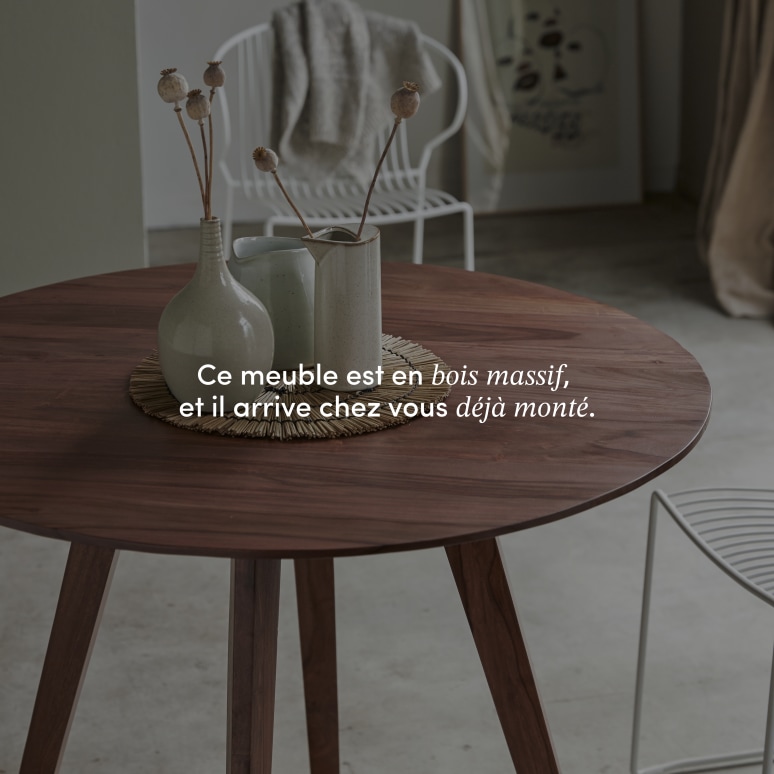 Eliana - Table en palissandre massif 5 pers.