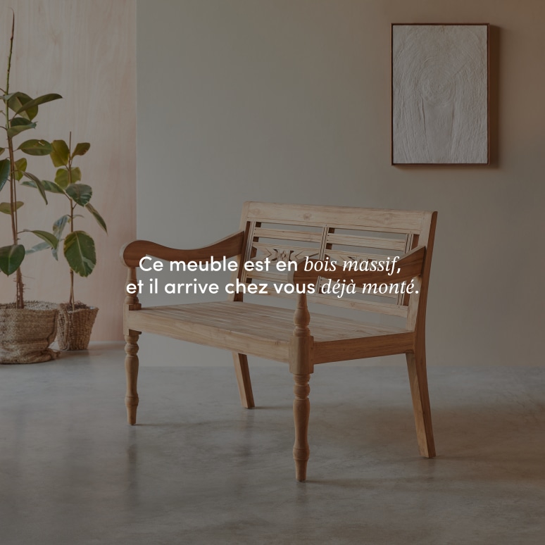 Marceau - Banc en teck massif