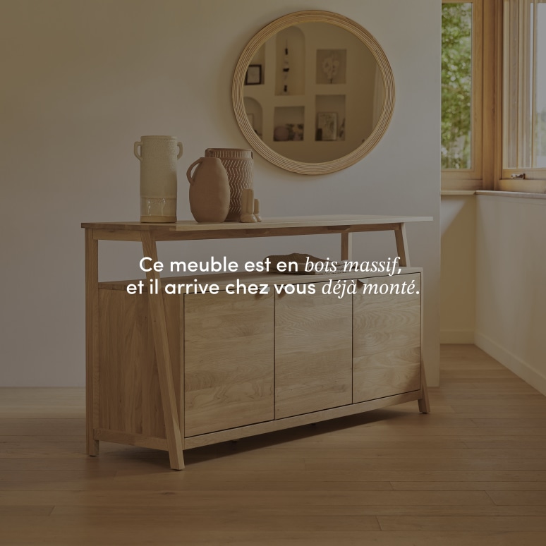 Pola - Buffet en chêne massif 165 cm