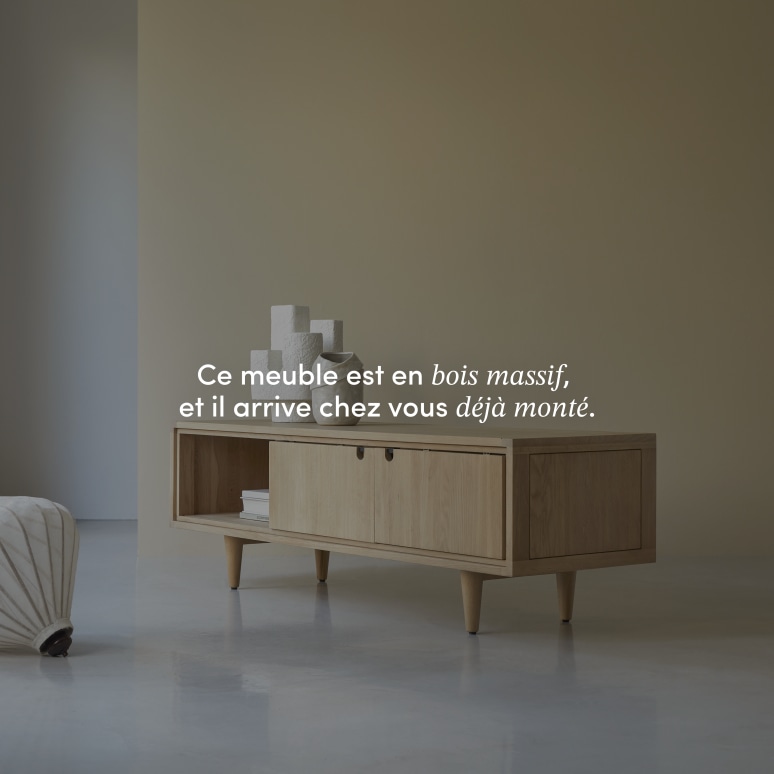 Jonàk - Meuble TV en chêne massif 140 cm