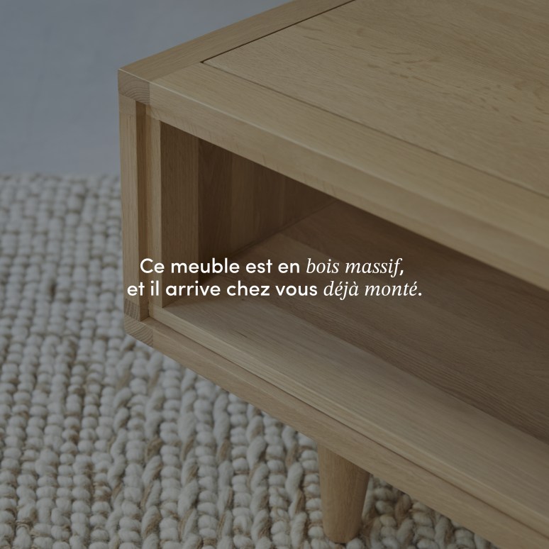 Jonàk - Table basse en chêne massif