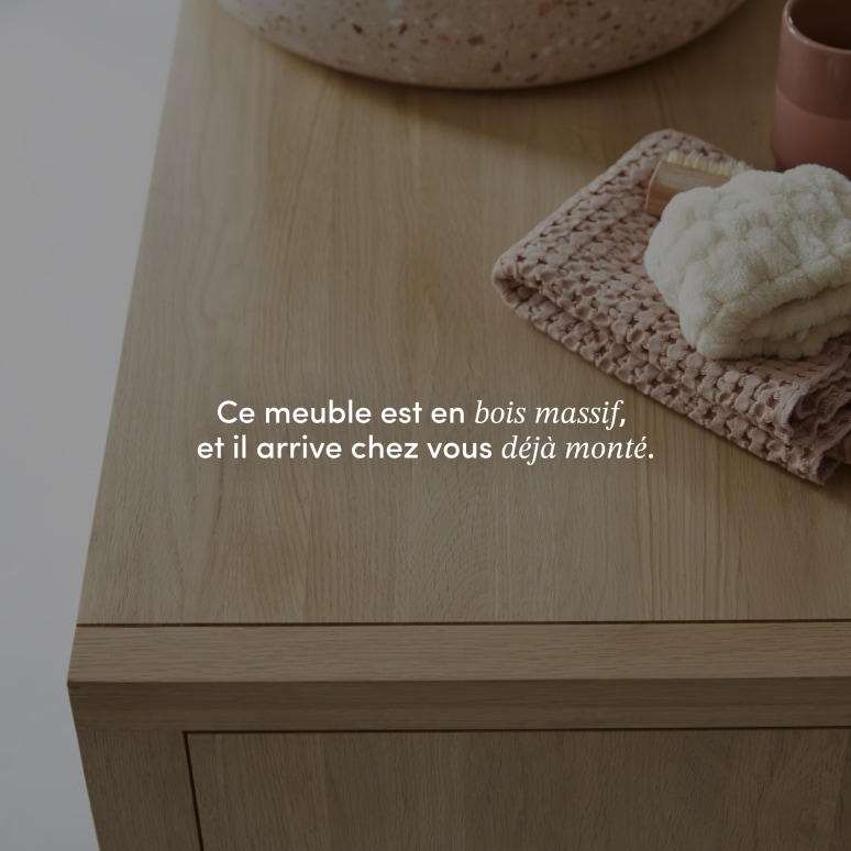 Jonàk - Meuble sous vasque en chêne massif 95 cm