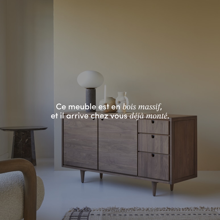 Jonàk - Buffet en noyer massif 145 cm